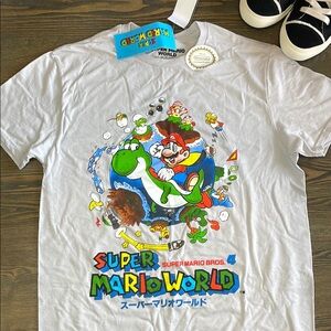 Super Mario World Japanese Graphic Tee NWT